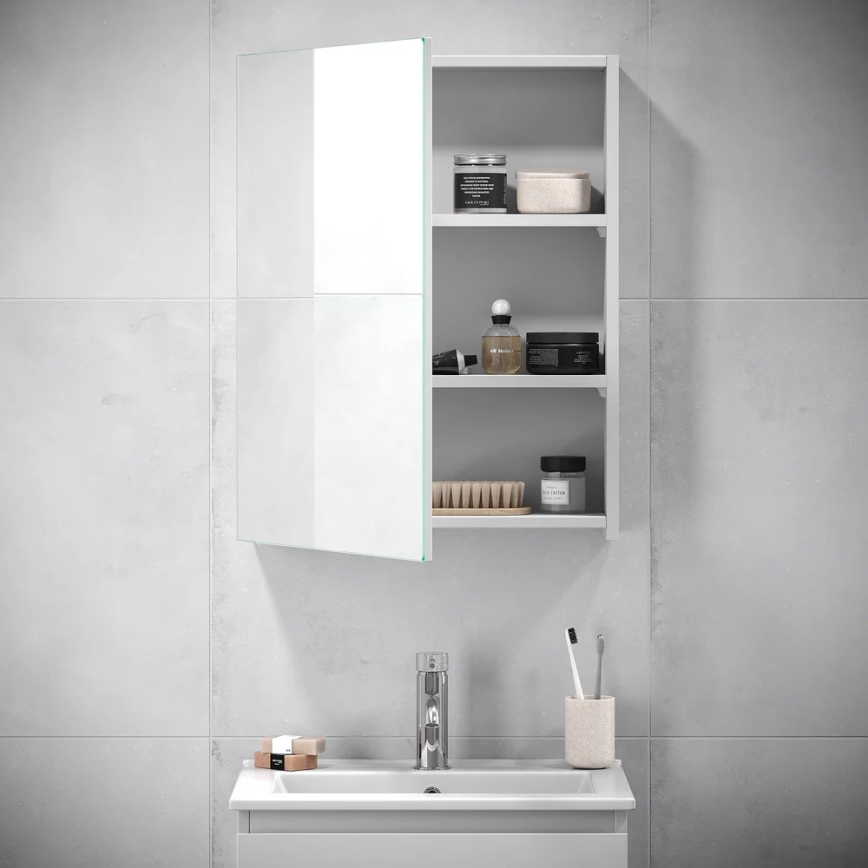 BATH DELUXE 02-050-63-01-01 - Zrkadlová kúpeľňová skrinka KENWOOD 65x50 cm matná biela
