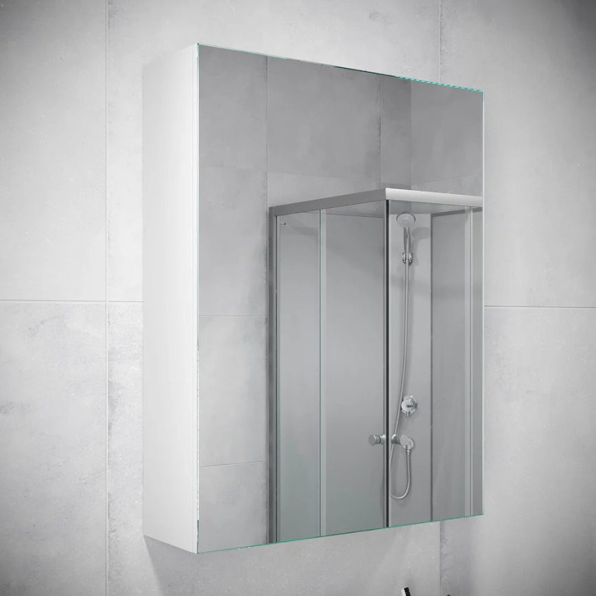 BATH DELUXE 02-050-63-01-01 - Zrkadlová kúpeľňová skrinka KENWOOD 65x50 cm matná biela