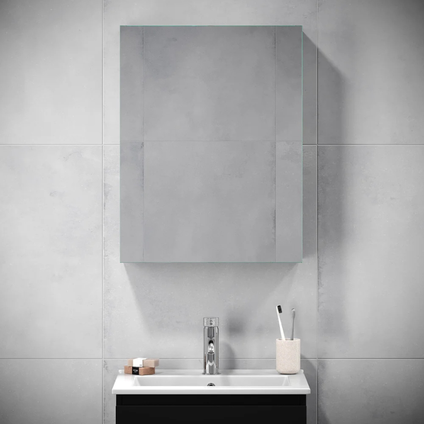 BATH DELUXE 02-050-63-02-01 - Zrkadlová kúpeľňová skrinka KENWOOD 65x50 cm matná čierna