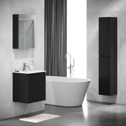 BATH DELUXE 02-050-63-02-01 - Zrkadlová kúpeľňová skrinka KENWOOD 65x50 cm matná čierna