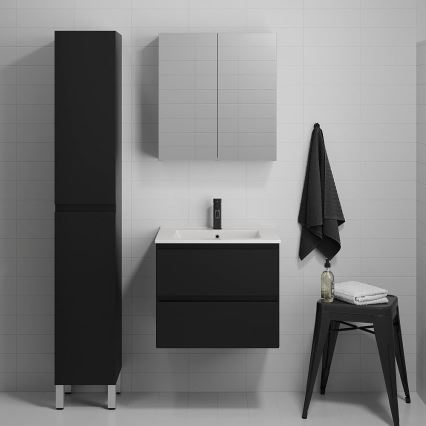 BATH DELUXE 03-060-63-02-01 - Kúpeľňová skrinka s umývadlom KENWOOD 61 cm matná čierna