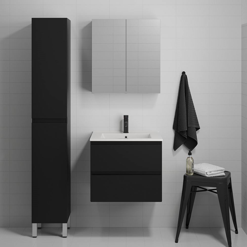 BATH DELUXE 03-060-63-02-01 - Kúpeľňová skrinka s umývadlom KENWOOD 61 cm matná čierna