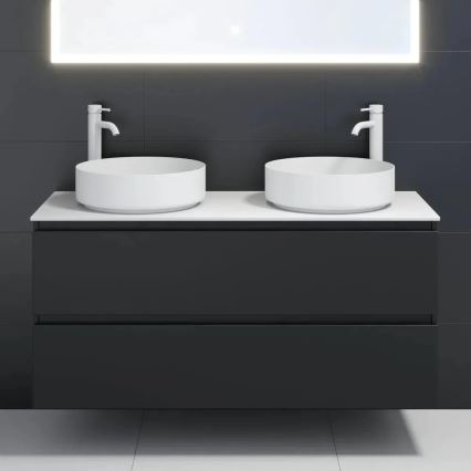 BATH DELUXE 06-040-16-01-00 - Umývadlo na dosku LJORDAL pr. 40 cm nerezová oceľ/matná biela