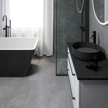 BATH DELUXE 06-040-16-02-00 - Umývadlo na dosku LJORDAL pr. 40 cm nerezová oceľ/matná čierna