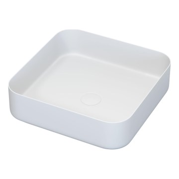 BATH DELUXE 06-040-17-01-00 - Umývadlo na dosku LJORDAL 40x40 cm nerezová oceľ/matná biela