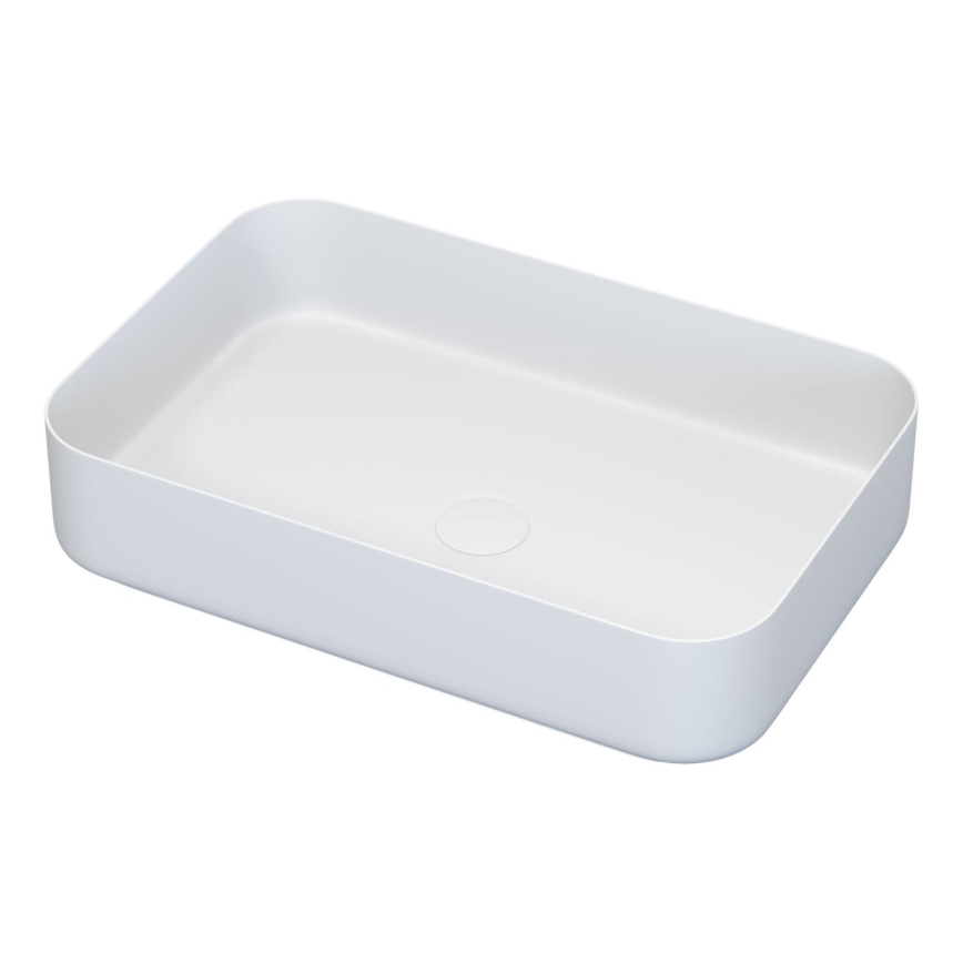 BATH DELUXE 06-052-18-01-00 - Umývadlo na dosku LJORDAL 52x34 cm nerezová oceľ/matná biela