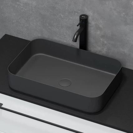 BATH DELUXE 06-052-18-02-00 - Umývadlo na dosku LJORDAL 52x34 cm nerezová oceľ/matná čierna