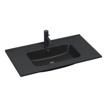 BATH DELUXE 06-080-27-02-00 - Zabudované umývadlo HYGE 81x46 cm keramika/čierna