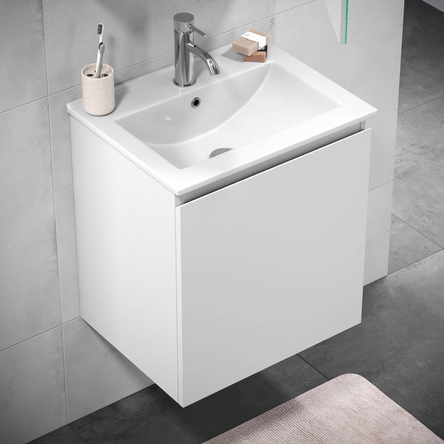 BATH DELUXE 09-050-63-01-01 - Kúpeľňová skrinka s umývadlom KENWOOD 51 cm matná biela