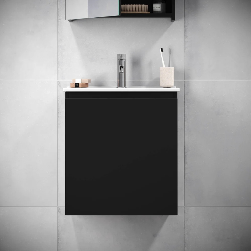 BATH DELUXE 09-050-63-02-01 - Kúpeľňová skrinka s umývadlom KENWOOD 51 cm matná čierna