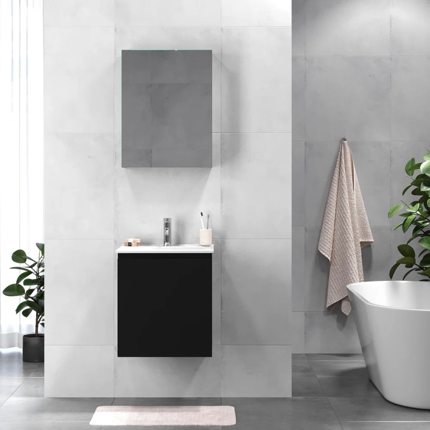 BATH DELUXE 09-050-63-02-01 - Kúpeľňová skrinka s umývadlom KENWOOD 51 cm matná čierna