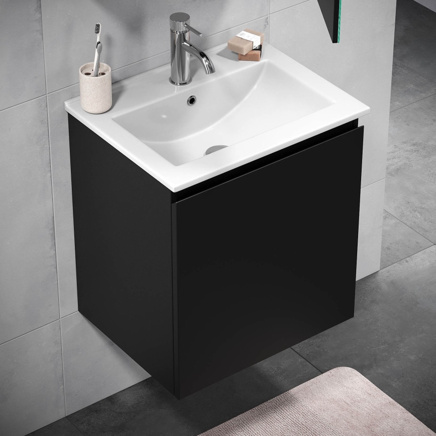 BATH DELUXE 09-050-63-02-01 - Kúpeľňová skrinka s umývadlom KENWOOD 51 cm matná čierna