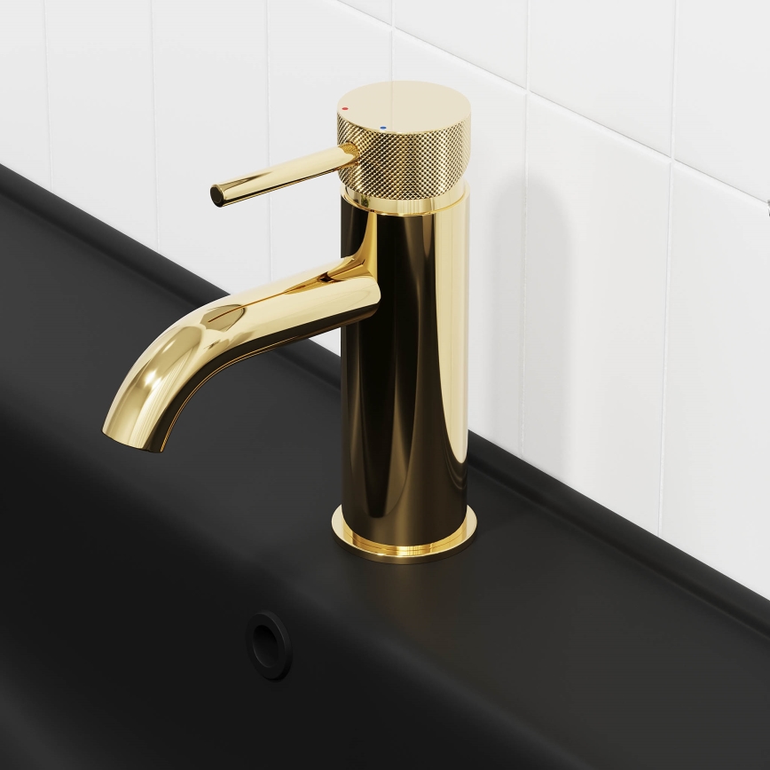 BATH DELUXE 28-005-03-64-00 - Umývadlová batéria ANHOLT 15,6 cm lesklá mosadz