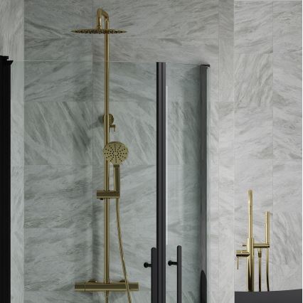 BATH DELUXE 31-120-05-70-00 - Sprchová súprava s termostatickou batériou DRAGOR brúsená mosadz