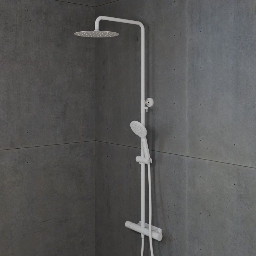 BATH DELUXE 31-120-07-01-00 - Sprchová sada s termostatickou batériou DRAGOR matná biela
