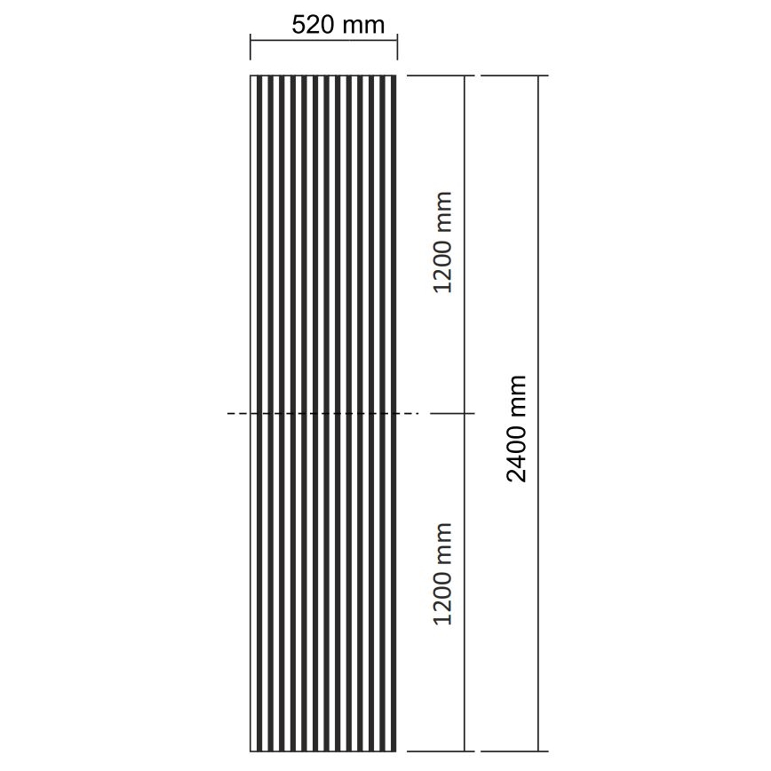 BATH DELUXE 54-240-11-84-12 - Akustický obkladový panel VASALUND 240x52 cm orech