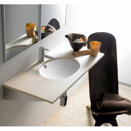 Bathco 0053 - Zapustené umývadlo ANCONA 55x41 cm porcelán/biela