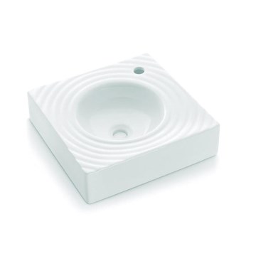 Bathco 0081 - Umývadlo na dosku GOTA 45x45 cm porcelán/biela