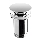 Bathco 0211 - Umyvadlový odtok s prepadom CLICK-CLACK, priemer 6 cm, lesklý chróm