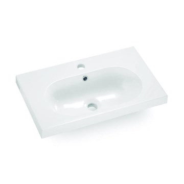 Bathco 0516 - Zapustené umývadlo ICE 60x35 cm živica/biela