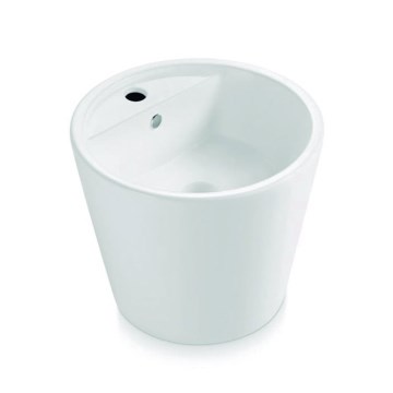 Bathco 4057 - Umývadlo na dosku FLORENCIA pr. 42 cm porcelán/biela