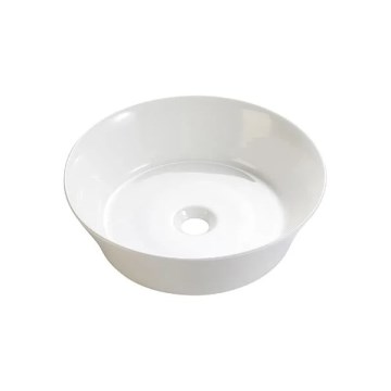 Bathco 4087 - Umývadlo na dosku VOLTA, priemer 42 cm, porcelán/biela