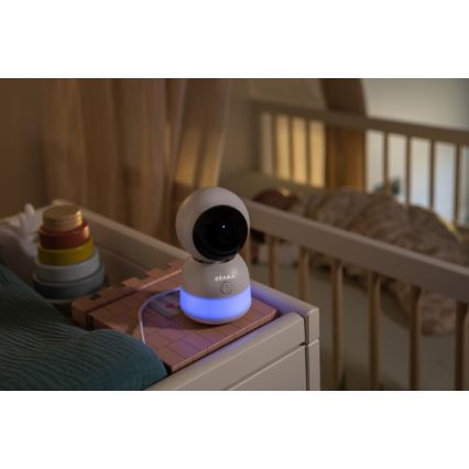 Beaba - Inteligentná nabíjateľná detská pestúnka s monitorom ZEN NIGHT 720p 5V 4000 mAh Wi-Fi biela