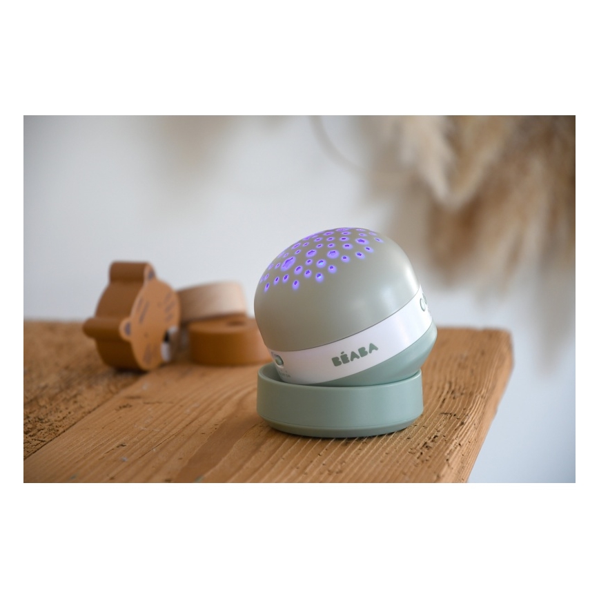 Beaba - projektor s melódiou PIXIE, USB/5V, 1300 mAh, zelený