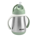 Beaba - Termoizolačný hrnček so slamkou 250 ml zelený