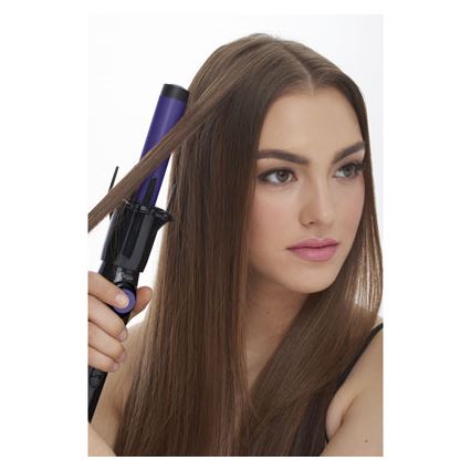 Bellissima 11307 - Rotačná kulma na vlasy RICCI&CURL 230V čierna/fialová