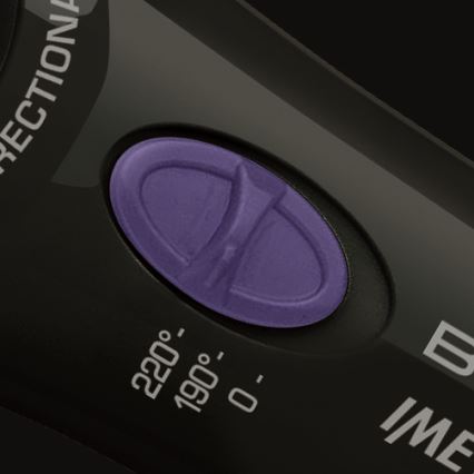 Bellissima 11307 - Rotačná kulma na vlasy RICCI&CURL 230V čierna/fialová