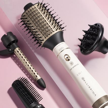 Bellissima 11847 - Teplovzdušná kefa 8v1 AIR WONDER 1000W/230V biela/zlatá