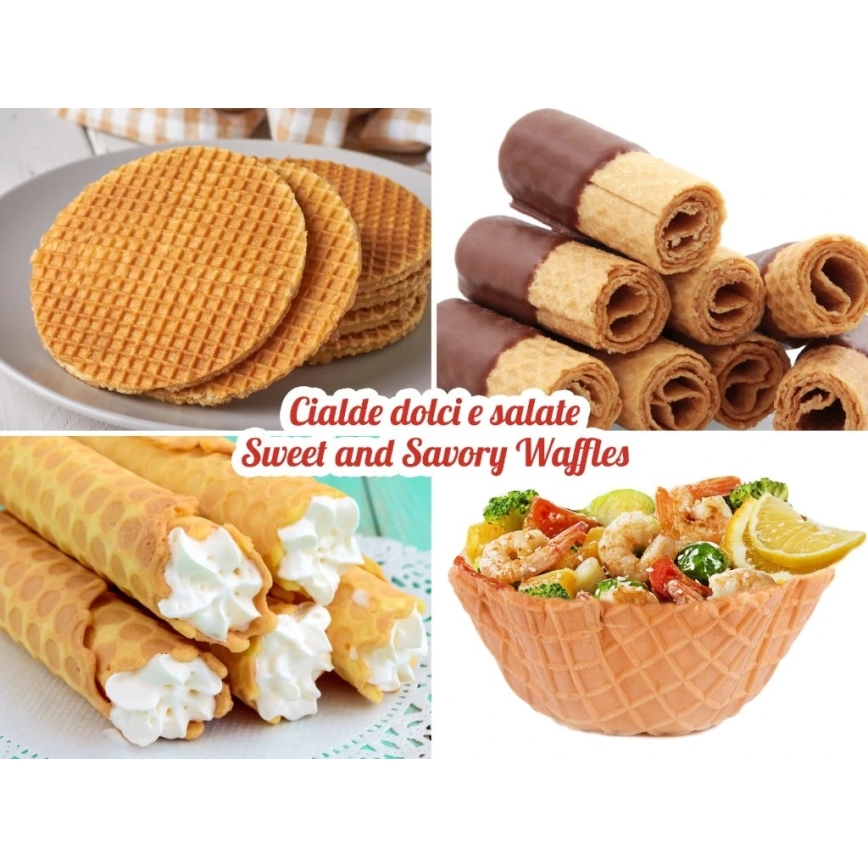 Beper - 2v1 vaflovač 1000 W/230 V, červený