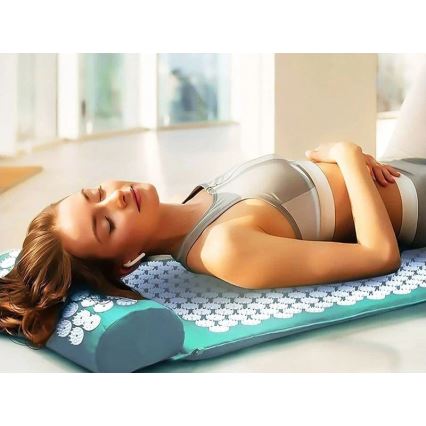 Beper - Akupresúrna podložka a vankúš v mintovej farbe