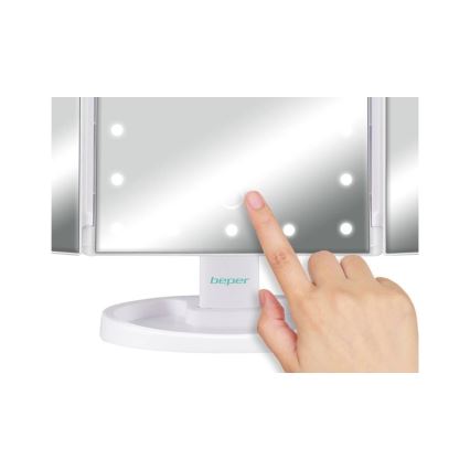 Beper - Kozmetické zrkadlo s LED podsvietením 4xAAA/5V