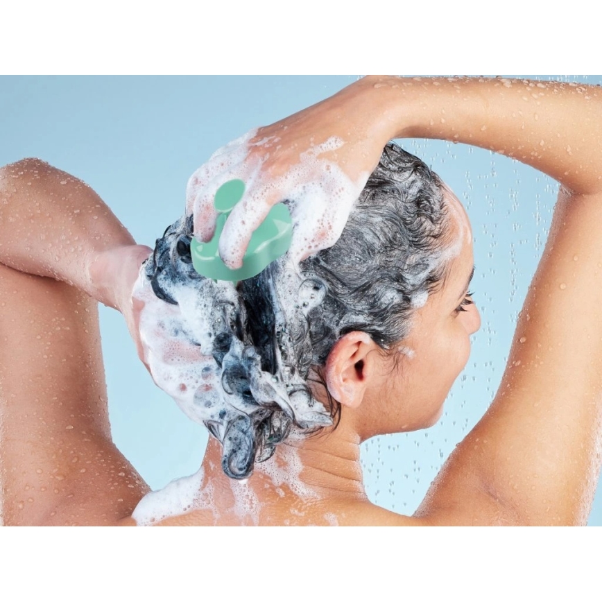 Beper - Masážna kefa na vlasovú pokožku mintová