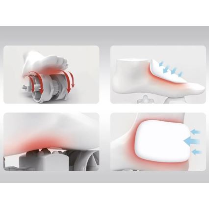 Beper - Masážny prístroj na nohy SHIATSU 36W/230V + diaľkové ovládanie