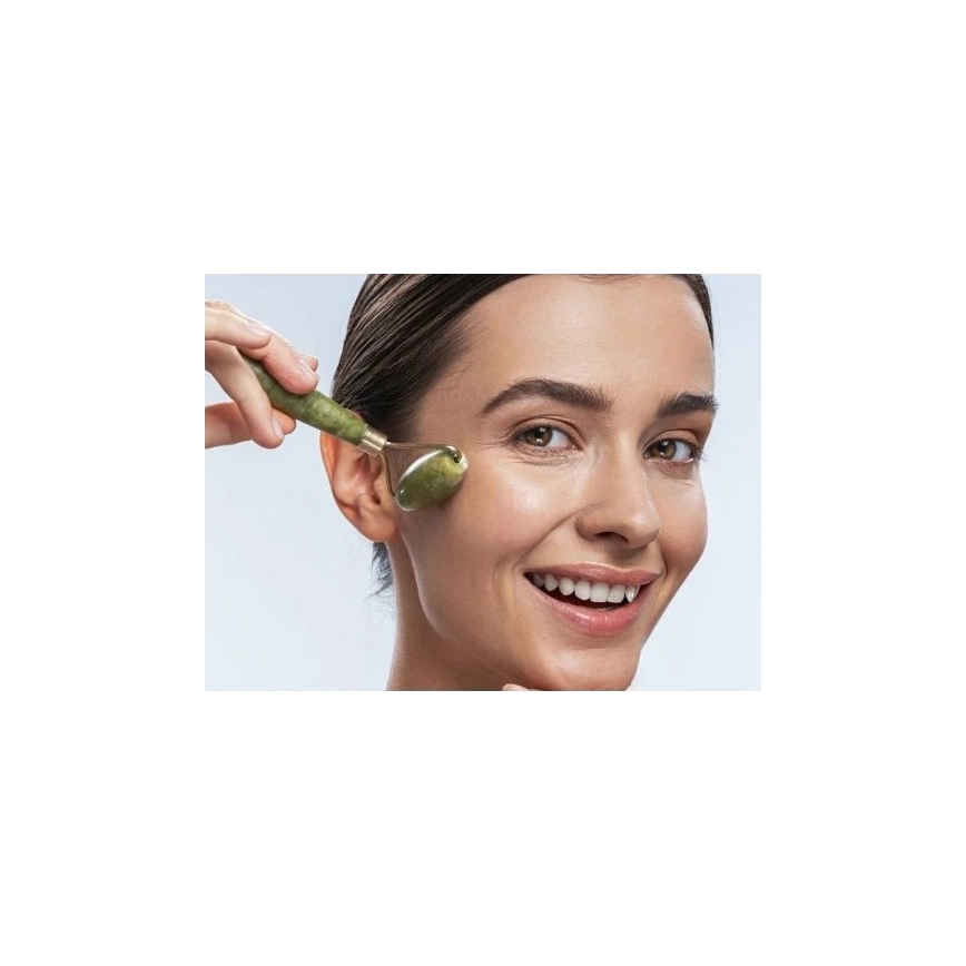 Beper - Masážny valček a kameň Gua Sha z nefritu