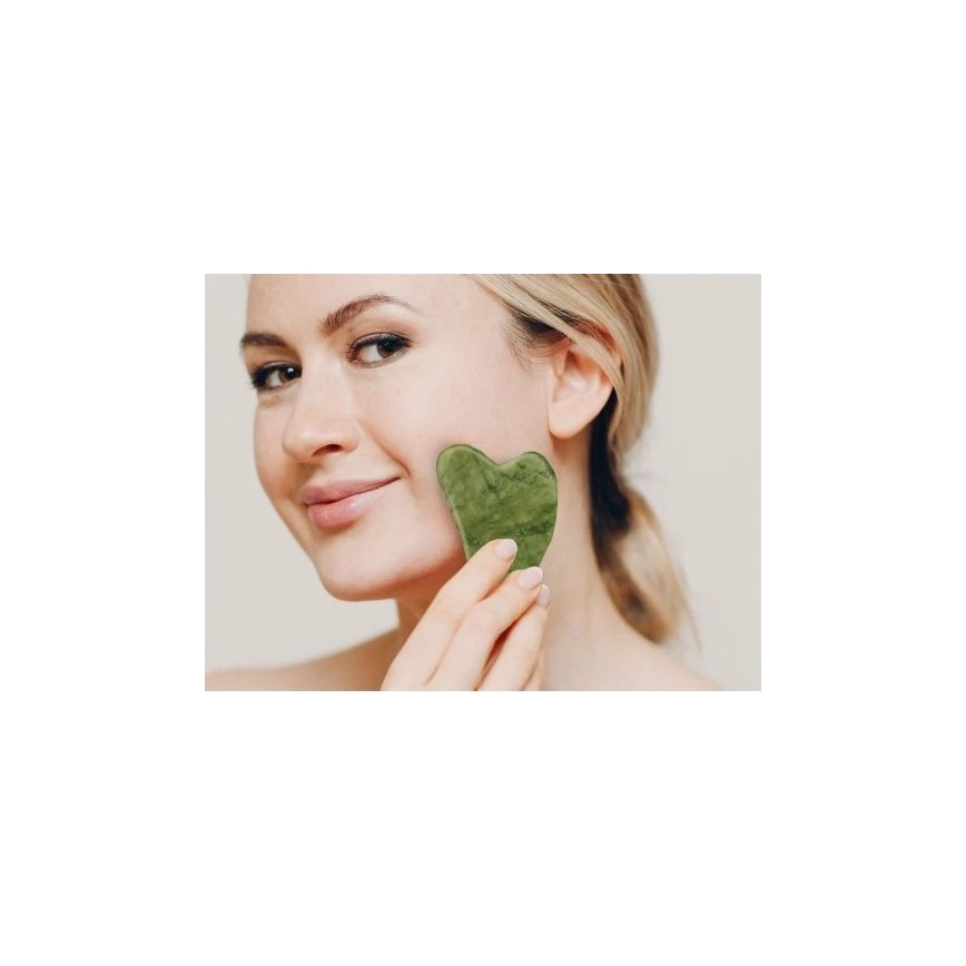 Beper - Masážny valček a kameň Gua Sha z nefritu