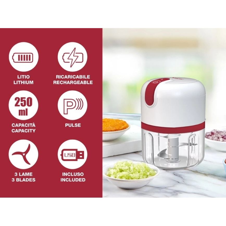 Beper - Nabíjateľný sekáčik 30W/5V 1500 mAh 250 ml