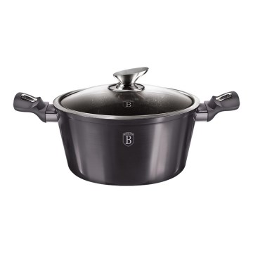 BerlingerHaus - Kastról s mramorovým povrchom + pokrievka 20 cm čierna