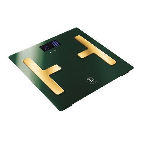 BerlingerHaus - Osobná váha s LCD displejom 2xAAA zelená/zlatá
