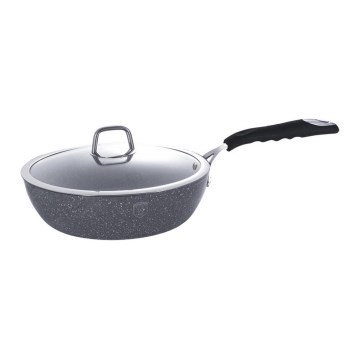 BerlingerHaus - Panvica s mramorovým povrchom + pokrievka 24 cm šedá