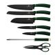 BerlingerHaus - Sada nerezových nožov v stojane 8 ks zelená/čierna
