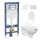 Bezbariérové závesné WC ETIUDA + WC sedadlo ETIUDA + splachovacie tlačidlo SIGMA + podomietkový modul + izolačná podložka