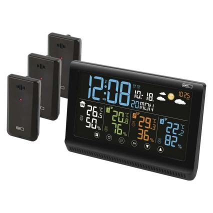 Bezdrôtová meteostanica s tromi senzormi 5V/3xAAA + 2xAAA