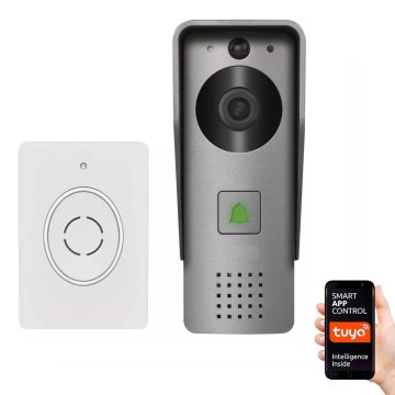 Bezdrôtový videozvonec so senzorom pohybu GoSmart 12V/3xAA IP44 Wi-Fi Tuya