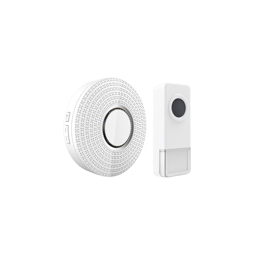 Bezdrôtový zvonček do zásuvky 230V IP55 biela