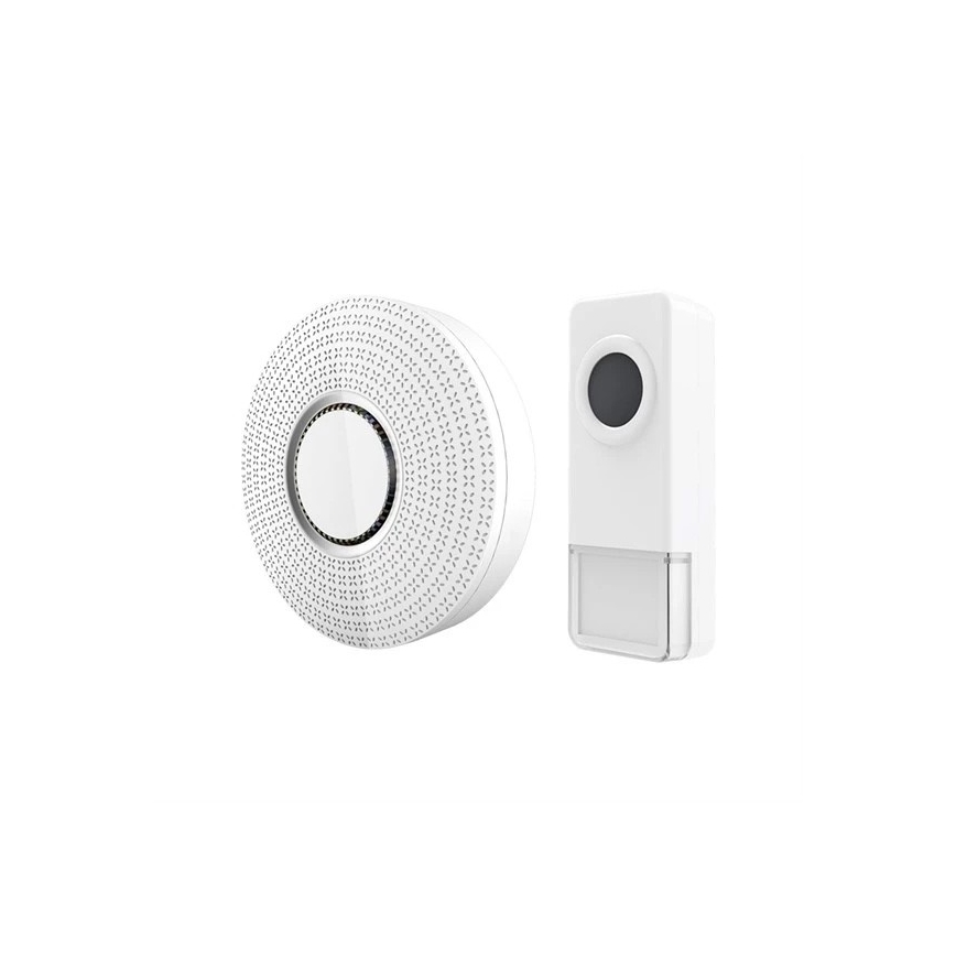 Bezdrôtový zvonček do zásuvky 230V IP55 biela
