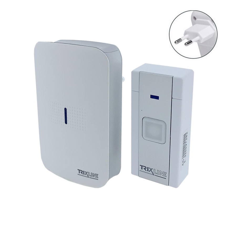 Bezdrôtový zvonček do zásuvky BELL 230V + 1x23A biela